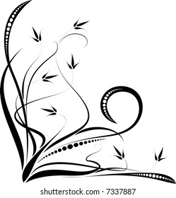 abstract floral corner