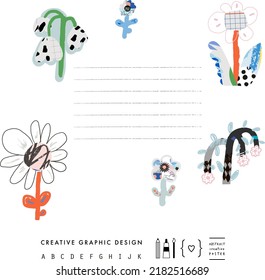 Abstract floral creative background. Vector. 
