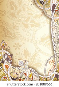 Abstract Floral Curve
