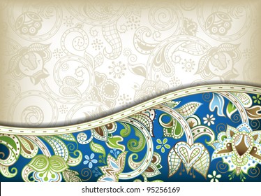 Abstract Floral Curve