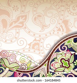 Abstract Floral Curve Background