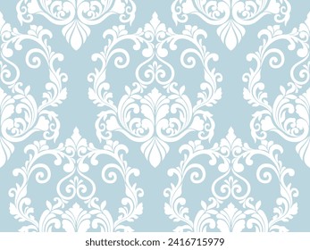 Abstract floral damask seamless pattern. wallpaper, baroque ornament graphic modern vector background.