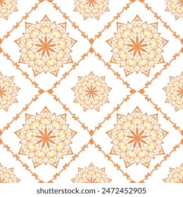 Abstractas patrón sin costura de damasco floral, estilo victoriano clásico para los Fondos de pantalla de moda, envoltura textil, fondo, tela, patrón floral de lujo, Ilustración vectorial para el diseño textil elegante