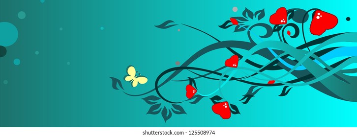 Abstract floral decor