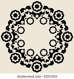 decoración floral abstracta