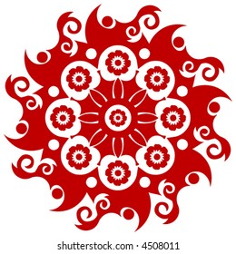 abstract floral decoration