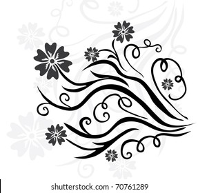 abstract floral decoration, element for your design