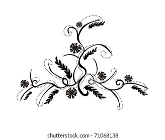 abstract floral decoration, element for your design