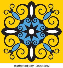 abstract floral decoration, vector design element