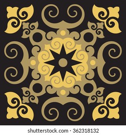 abstract floral decoration, vector design element