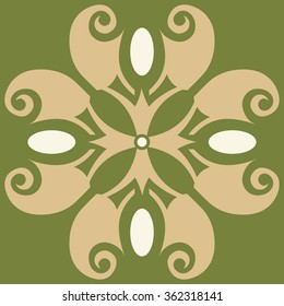 abstract floral decoration, vector design element