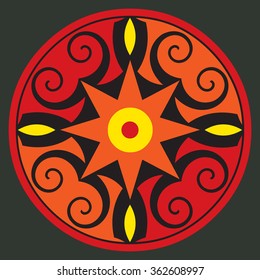 abstract floral decoration, vector design elements