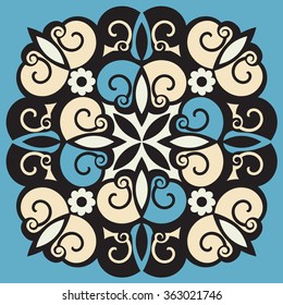decoración floral abstracta, elementos de diseño vectorial