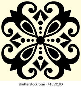 abstract floral decoration, vector design element