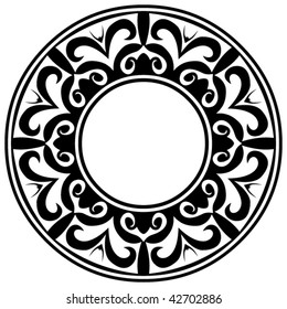 decoración floral abstracta, elemento de diseño vectorial