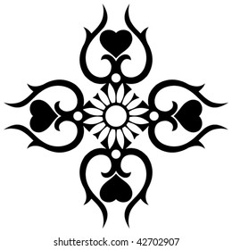 abstract floral decoration, vector design element