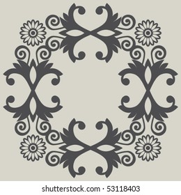 decoração floral abstrata, elementos de design vetorial