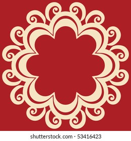 decoración floral abstracta, elementos de diseño vectorial
