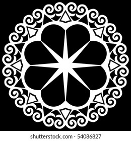 abstract floral decoration, vector design elements