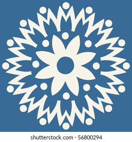 decoración floral abstracta, elementos de diseño vectorial