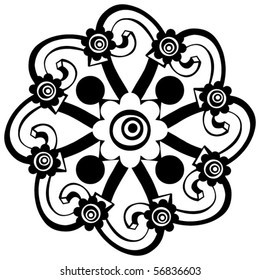 abstract floral decoration, vector design elements