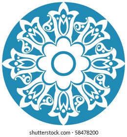 abstract floral decoration, vector design elements