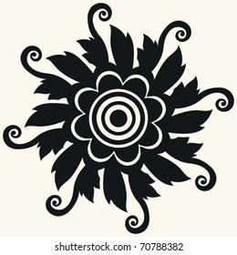 abstract floral decoration, vector design element