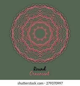 Abstract floral decoration. Vector illustration. 10 EPS