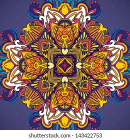 abstract floral  decoration, vector image. summer bright background for your design or presentation.
