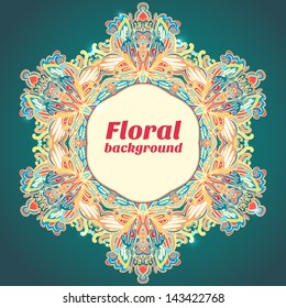 abstract floral  decoration, vector image. summer bright background for your design or presentation.