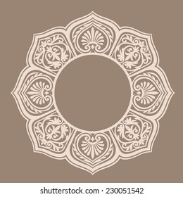 abstract floral decoration, vector image 