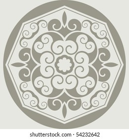 abstract floral decoration, vector image