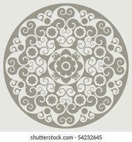 abstract floral decoration, vector image