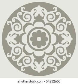 abstract floral decoration, vector image