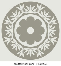 decoración floral abstracta, imagen vectorial