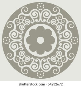 abstract floral decoration, vector image