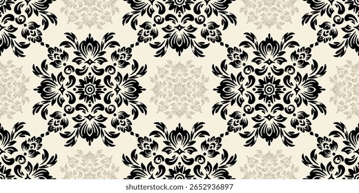 Abstract floral decorative damask style, seamless royal pattern, ethnic oriental pattern tradition. baroque background for design, porcelain, ceramic, tile, texture, wall, paper, fabric