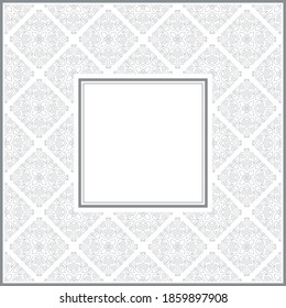 Abstract floral decorative seamless pattern frame