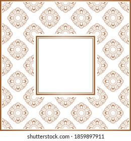 Abstract floral decorative seamless pattern frame