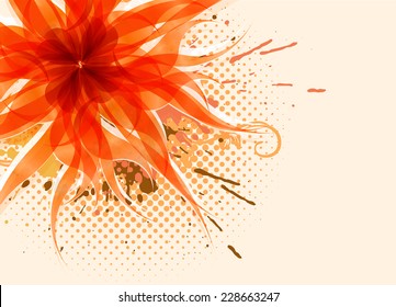 Abstract floral design