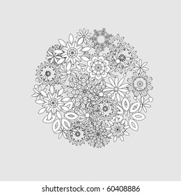 Abstract floral design
