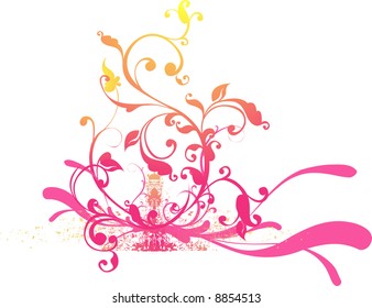 abstract floral design