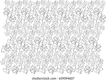 Abstract floral design with elegant lines and flowers - Shutterstock ID 659094607
