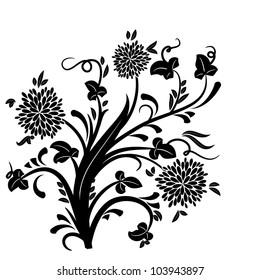 abstract floral design element