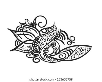 Abstract floral design element