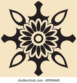elemento de diseño floral abstracto