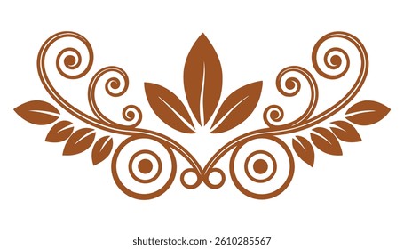 Abstract floral design features a vector illustration of a butterfly and an abstract bird silhouette with ornate swirls.