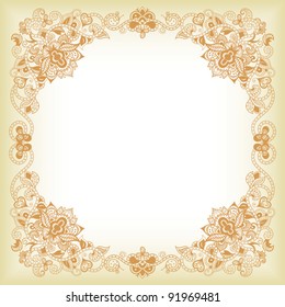Abstract Floral Design Frame