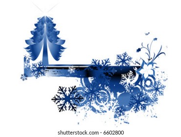 abstract floral design, illustration for christmas