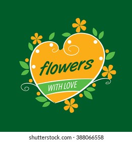 abstract floral design logo, plant vector illustration